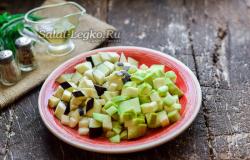 Ricetta di zucchine e melanzane per la ricetta invernale Conserve di zucchine e melanzane per la ricetta invernale